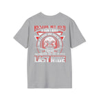T-Shirt — "Beside My Bed a Gun I Keep" Skull Graphic
