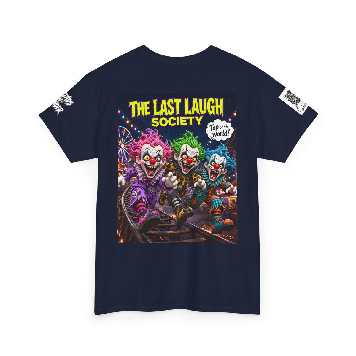 The Last Laugh Society Tee #141 — Carnival Clown Horror Graphic T-Shirt