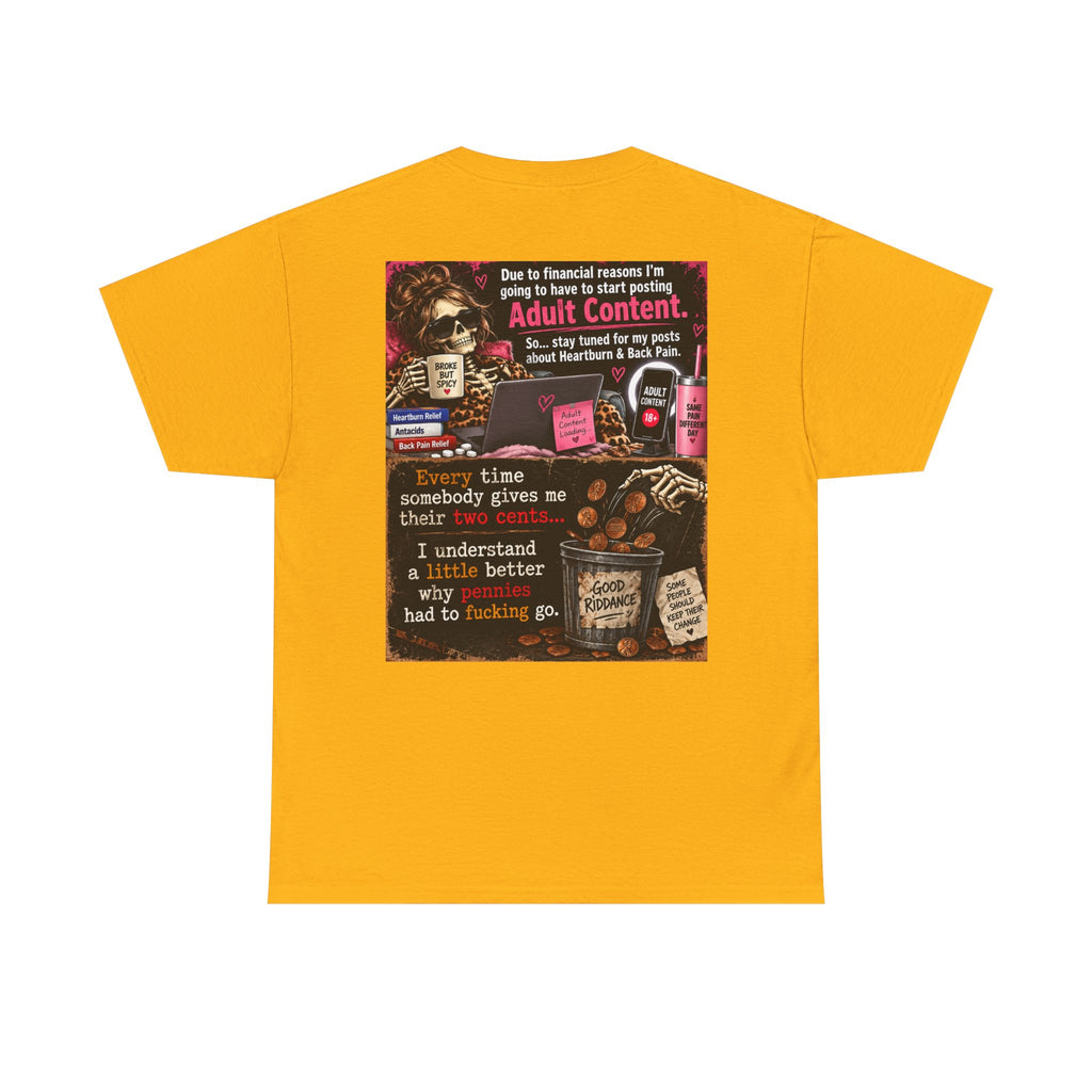 Funny 'Adult Content' Graphic Tee — Sarcastic Coffee & Cocktail Humor T-Shirt