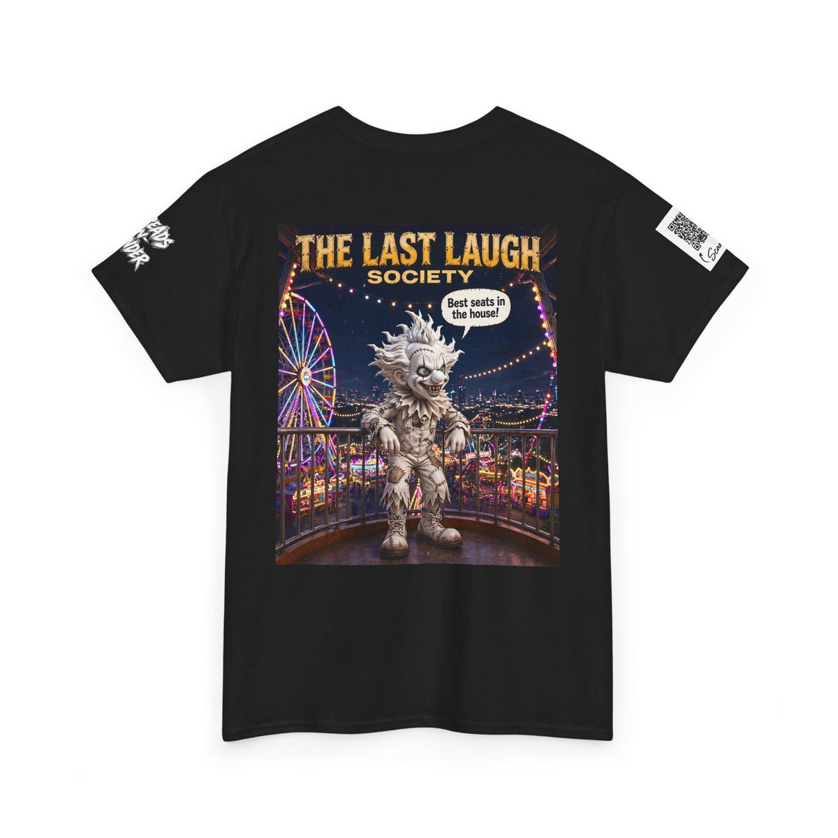 The Last Laugh Society Tee #109 — Carnival Clown Horror Graphic T-Shirt