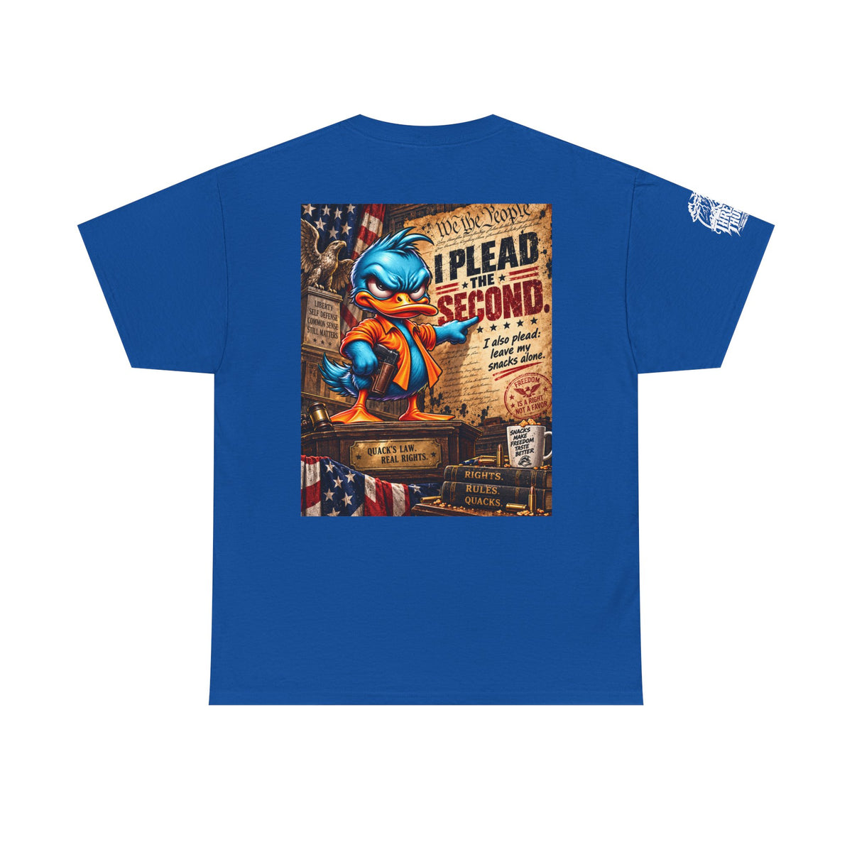 Conservative Duck "I Plead the Second" T-Shirt | Back Print | Threads & Thunder