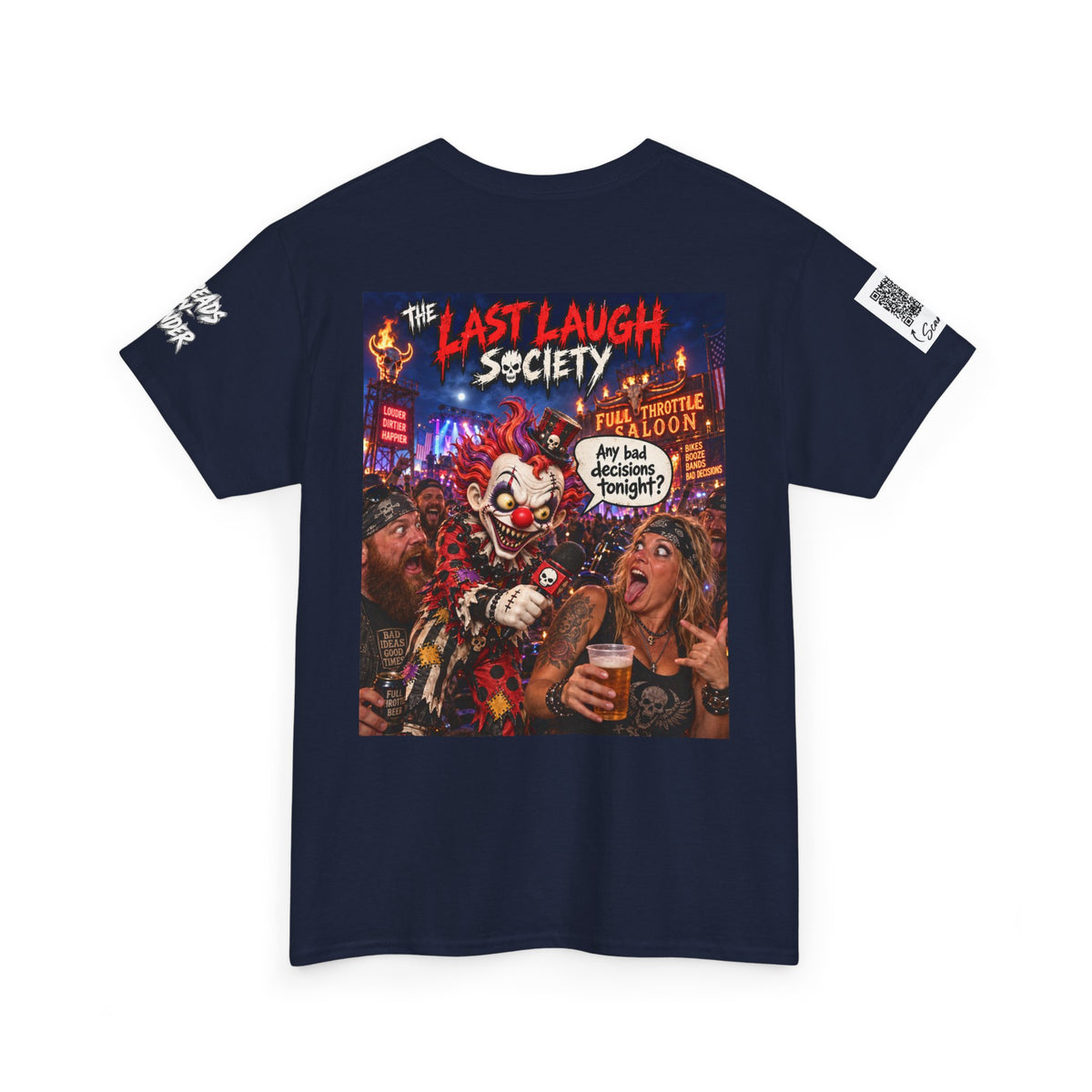 The Last Laugh Society Tee #131 — Carnival Clown Horror Graphic T-Shirt