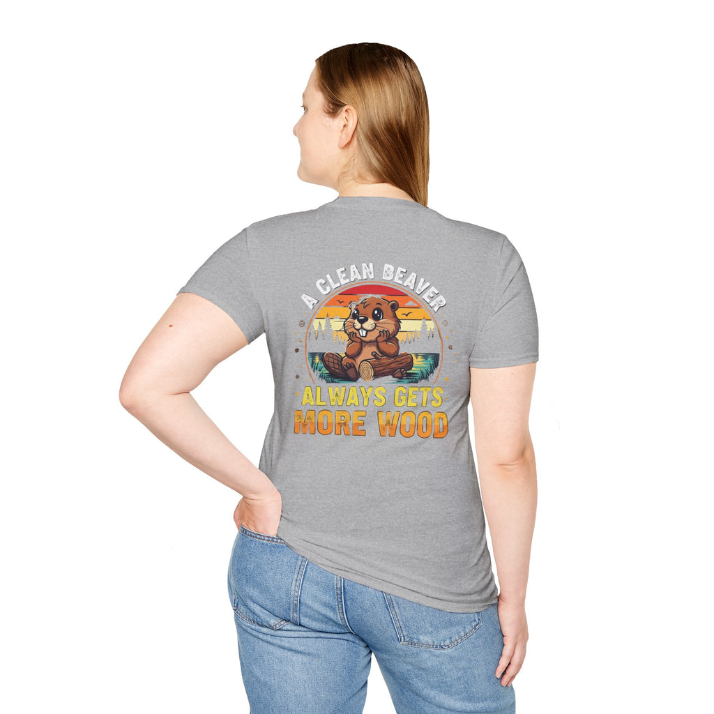 A Clean Beaver T-Shirt — "A Clean Beaver Always Gets More Wood" Retro Graphic Tee