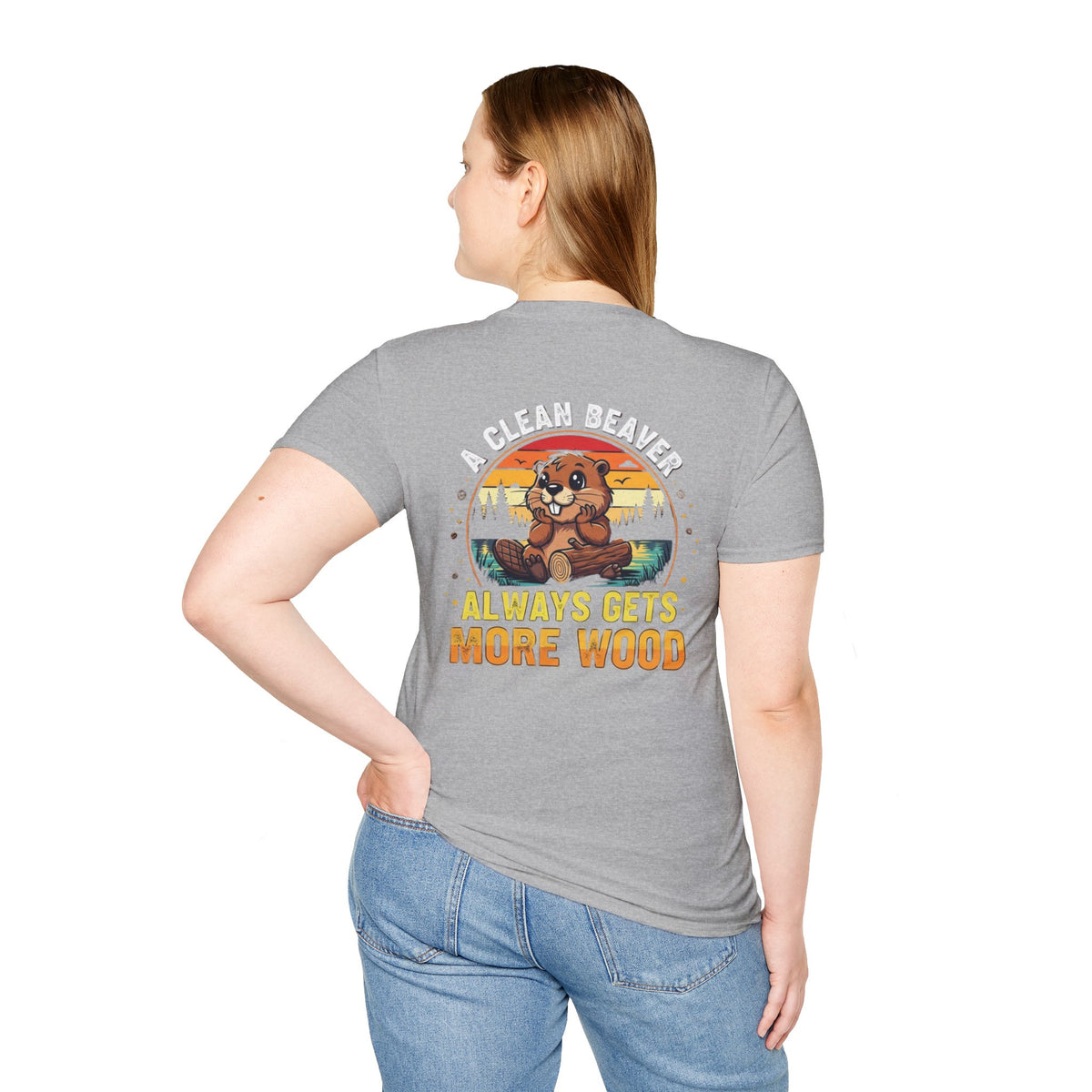 A Clean Beaver T-Shirt — "A Clean Beaver Always Gets More Wood" Retro Graphic Tee