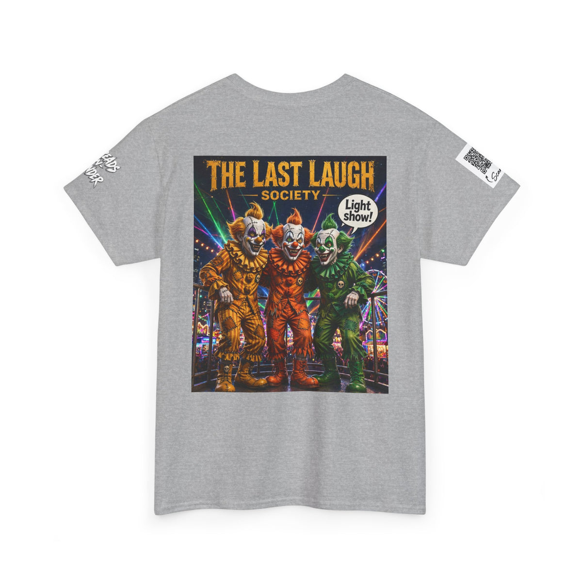 The Last Laugh Society Tee #150 — Carnival Clown Horror Graphic T-Shirt