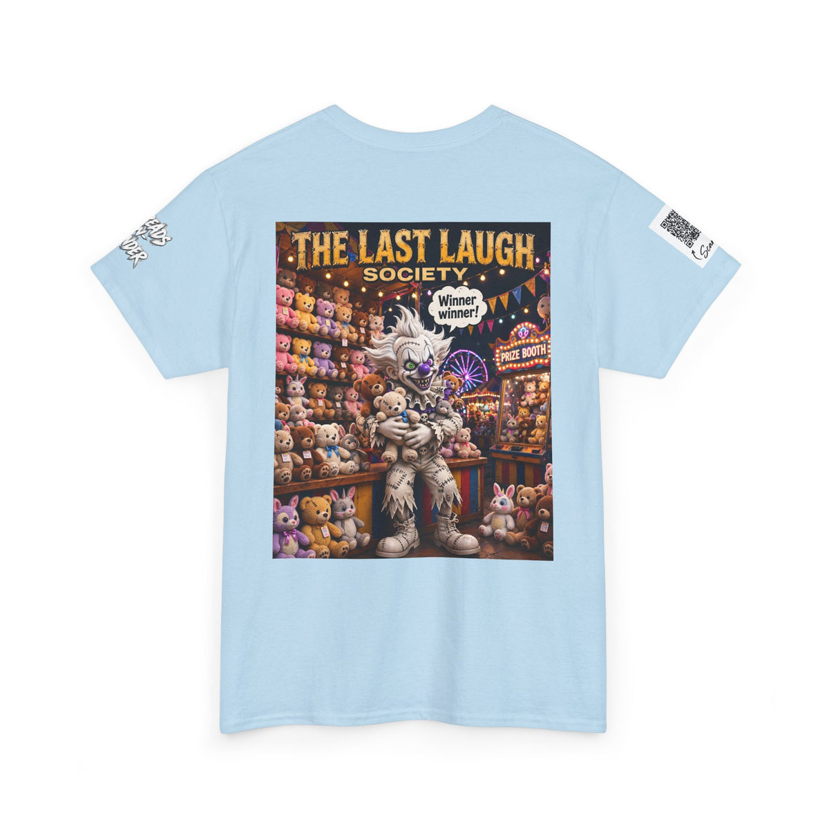 The Last Laugh Society Tee #114 — Carnival Clown Horror Graphic T-Shirt