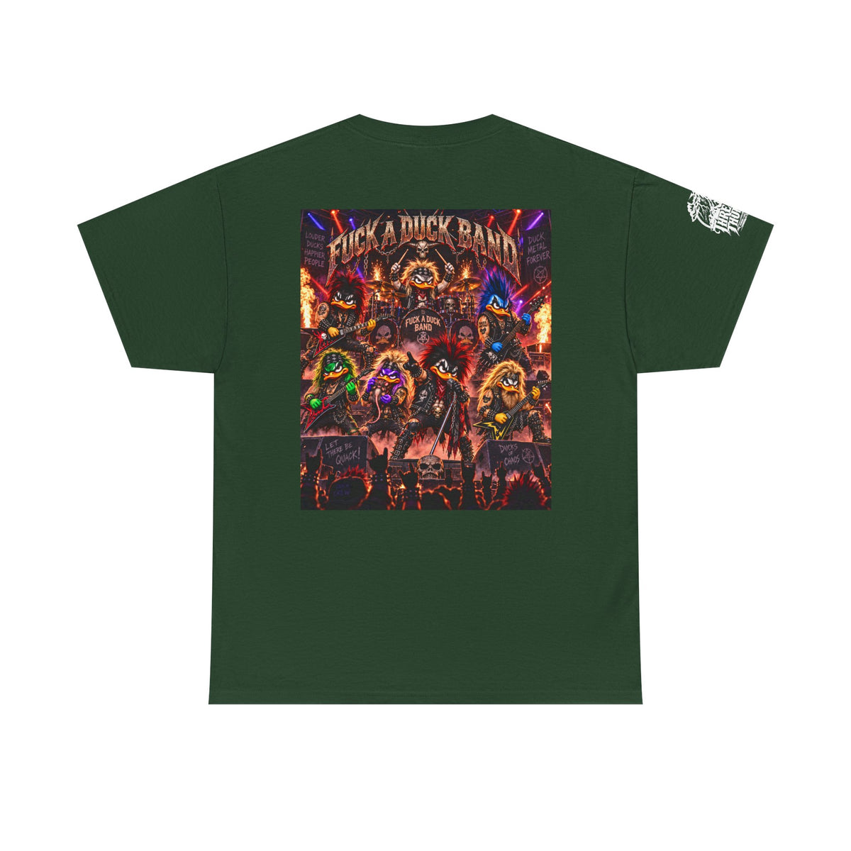 FUCK A DUCK BAND — Heavy Metal Quack Crew Back Graphic Tee