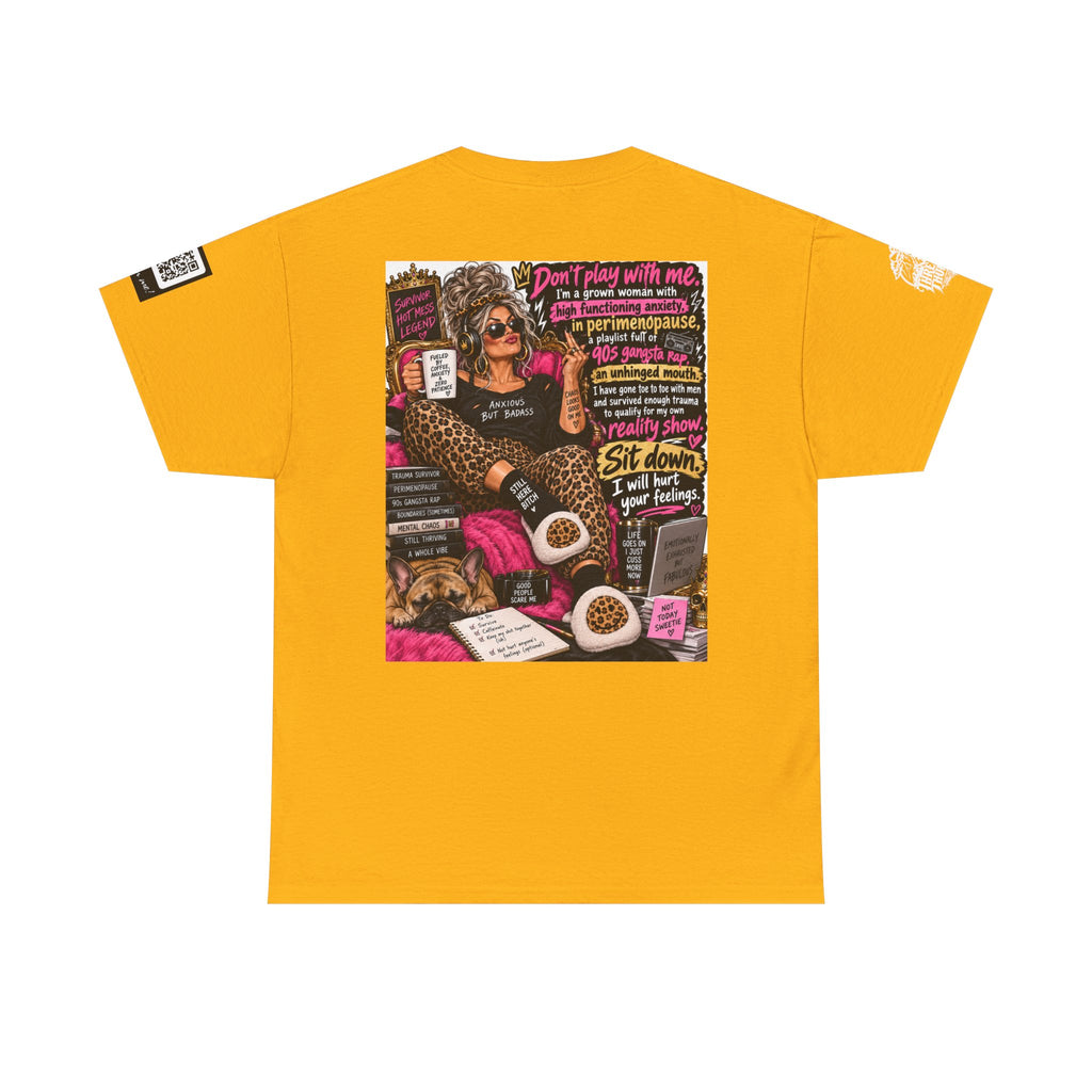 Grown Woman in Premenopause — 90s Gangsta Rap Back Graphic Tee
