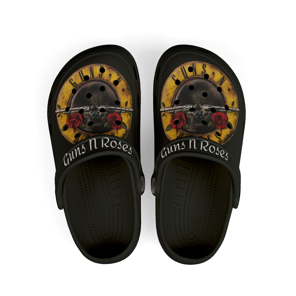 Kids' EVA Clogs — Guns and Roses Logo Skull Design