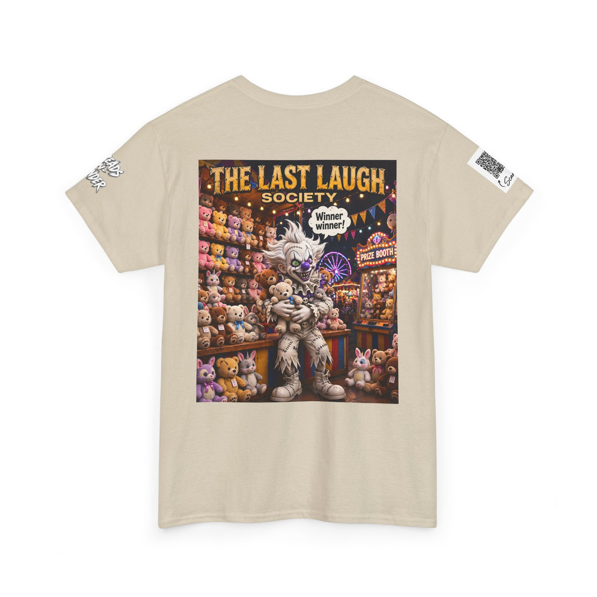 The Last Laugh Society Tee #114 — Carnival Clown Horror Graphic T-Shirt