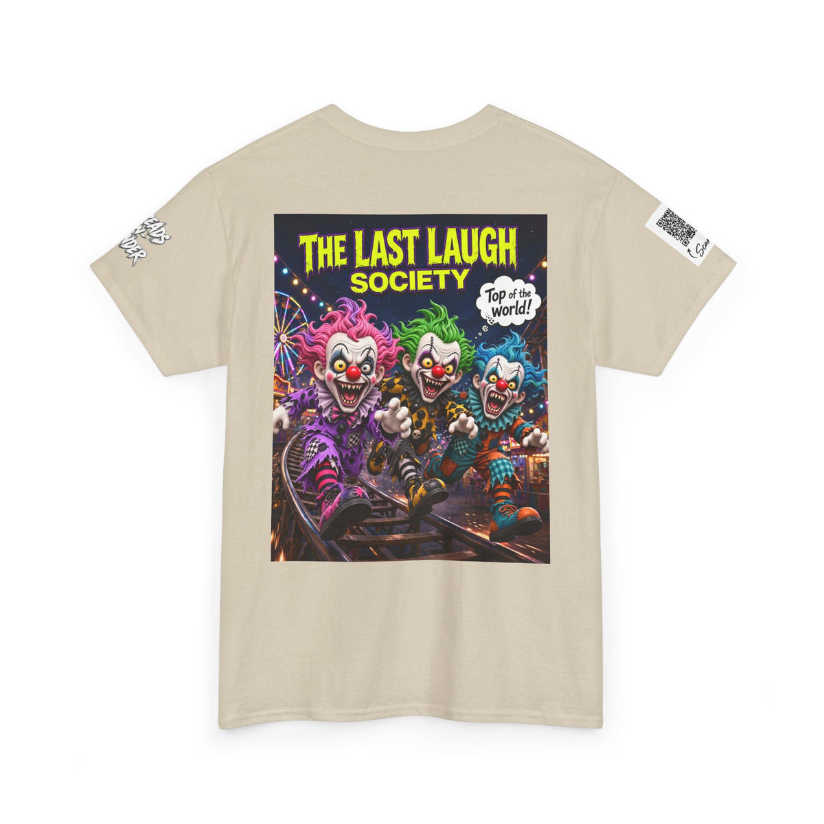 The Last Laugh Society Tee #141 — Carnival Clown Horror Graphic T-Shirt
