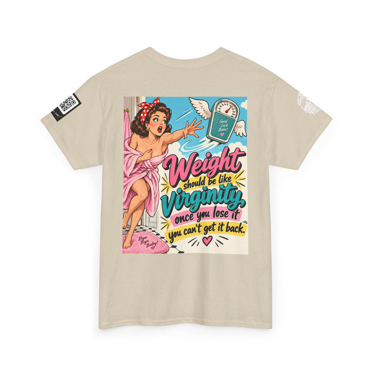 Weight Is Like Virginity — Retro Pinup Back Graphic Tee