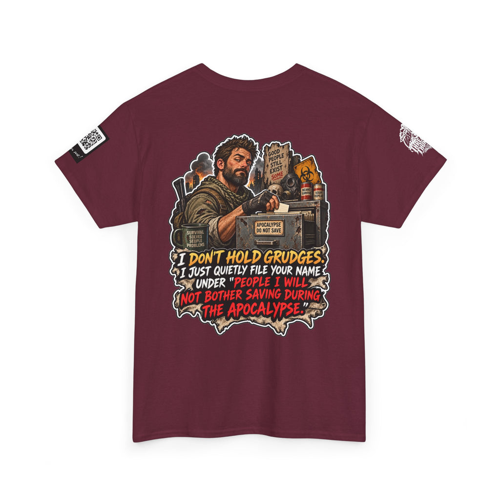 Apocalypse Grudge List — People I Won’t Save Back Graphic Tee