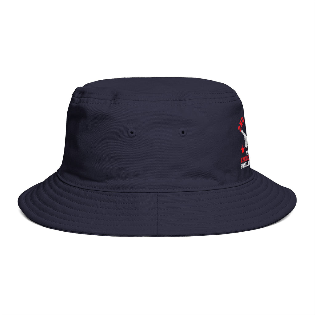 Bucket Hat - Red Liesbovt Homeland Security Skull Logo