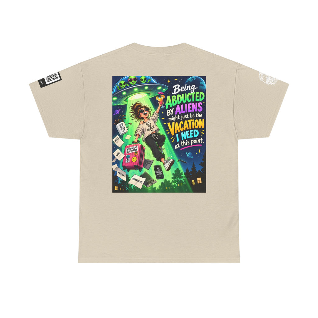 Alien Abduction Vacation — Out of Office Back Graphic Tee