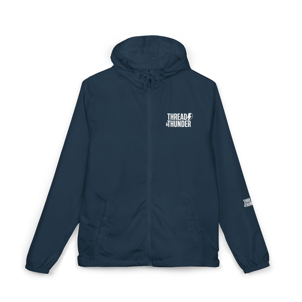 Windbreaker Jacket — '2nd Amendment: Unvaccinated Conservative' Patriotic Rifle Design