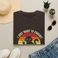I Just Want to Crochet Black Cat T-Shirt — Funny Crochet Lover Tee