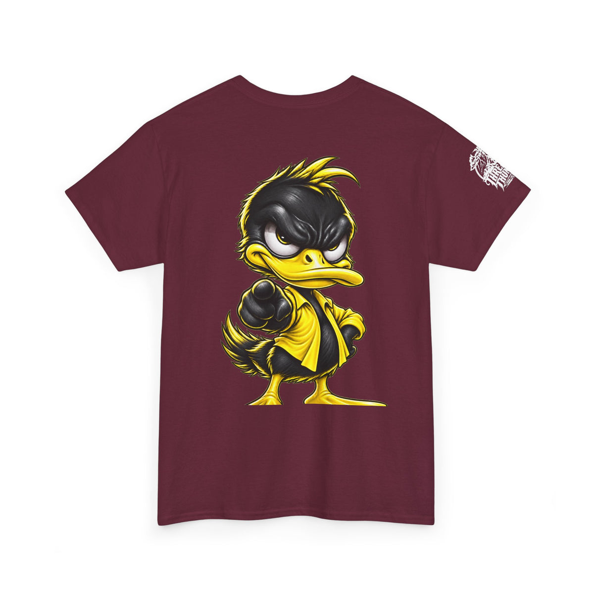 Yellow Rebel Duck Character Back Graphic Tee