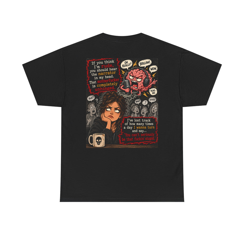 Anxious Brain Comic T‑Shirt — 'If you think I'm rude...' Mental Health Graphic Tee