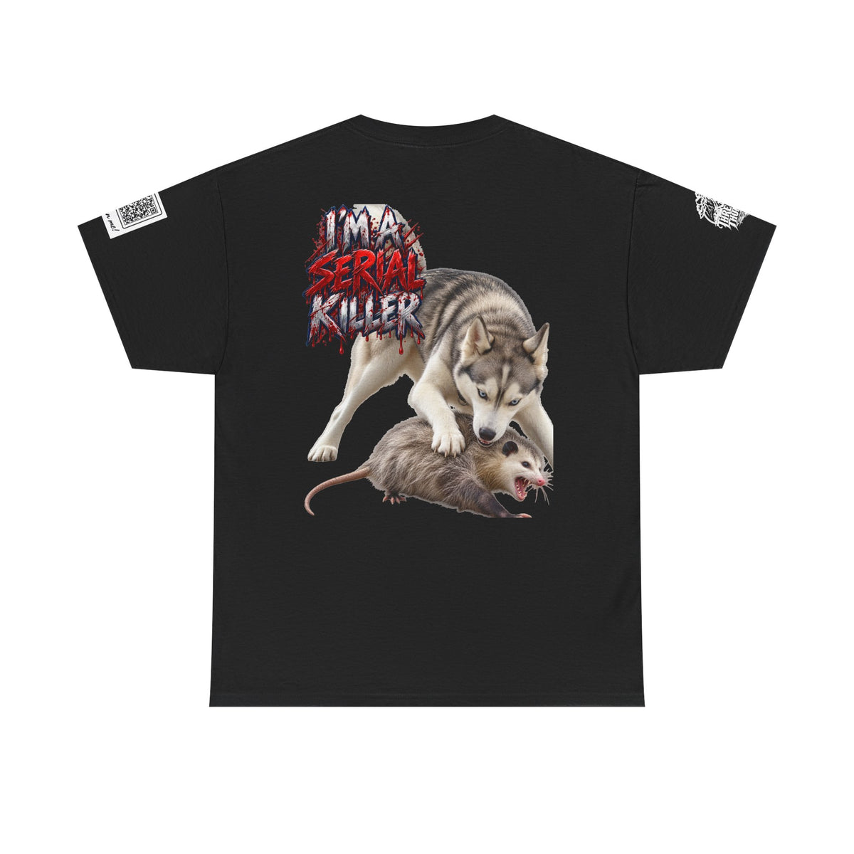 Graphic Tee — 'I'm a Serial Killer' Husky Crushing Possum Design