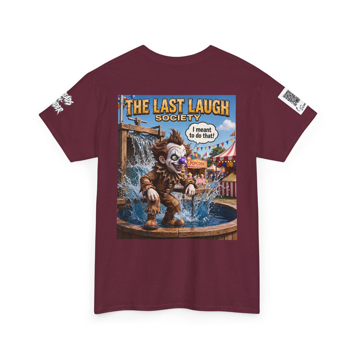 The Last Laugh Society Tee #113 — Carnival Clown Horror Graphic T-Shirt