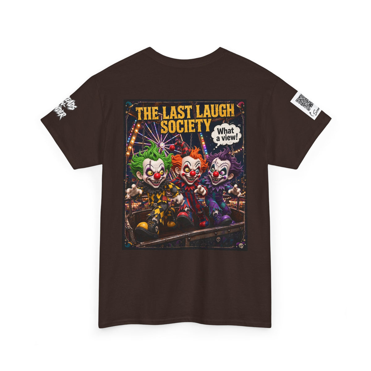 The Last Laugh Society Tee #143 — Carnival Clown Horror Graphic T-Shirt