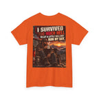 I Survived Too Much Hell T-Shirt – Veteran/Resilient Motorcycle Rider Graphic Tee
