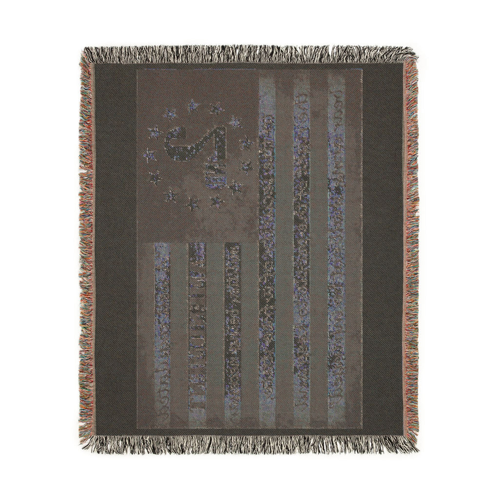 2nd Amendment American Flag Woven Blanket — Patriotic Gun Rights Throw