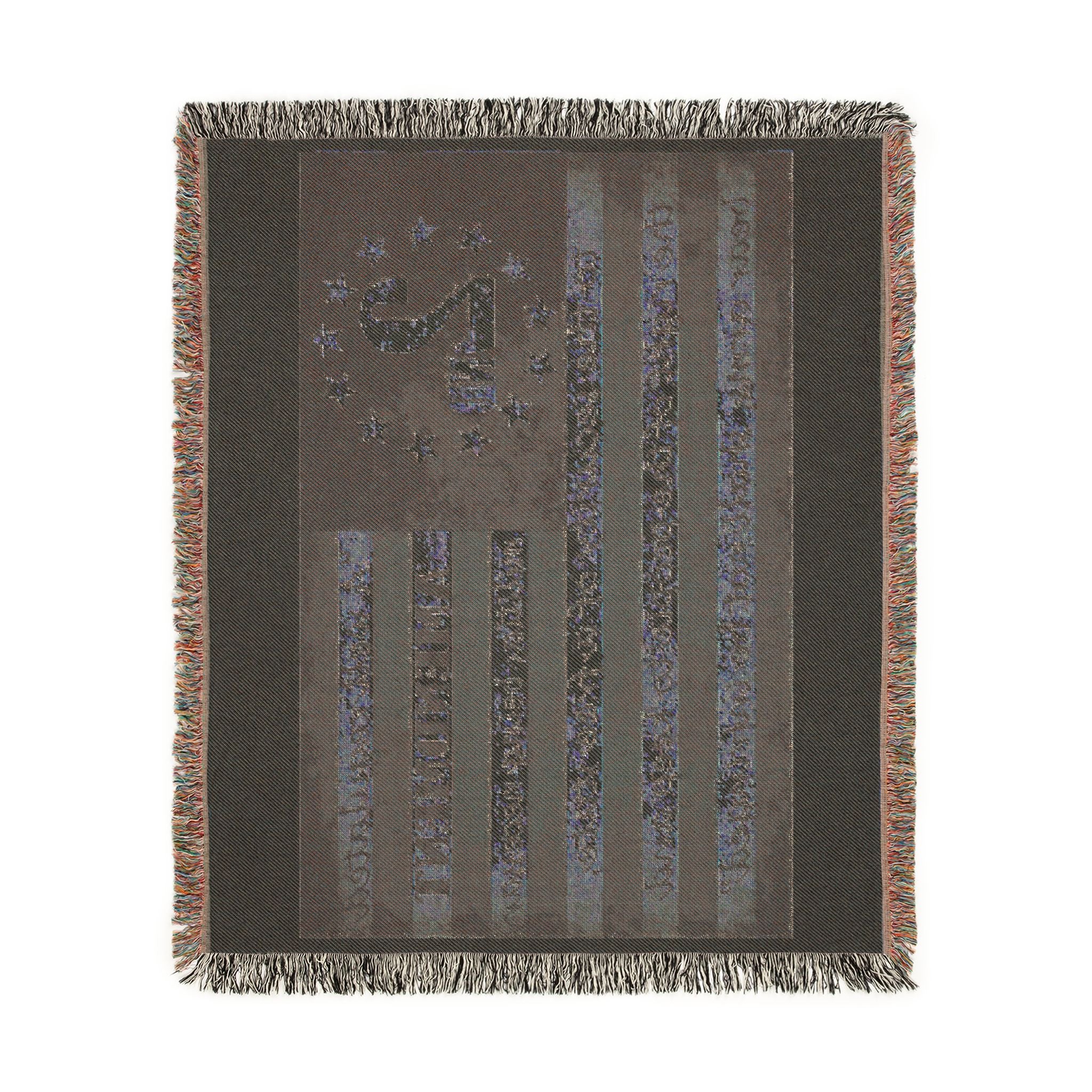 2nd Amendment American Flag Woven Blanket — Patriotic Gun Rights Throw