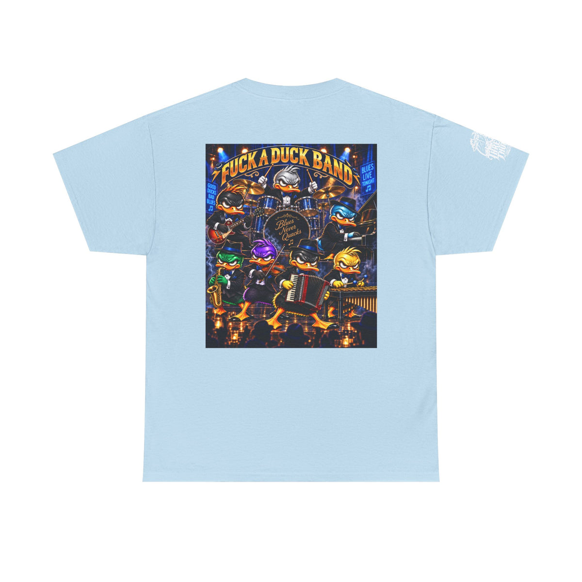 Blues, Tunes & Quacks — Duck Band Back Graphic Tee