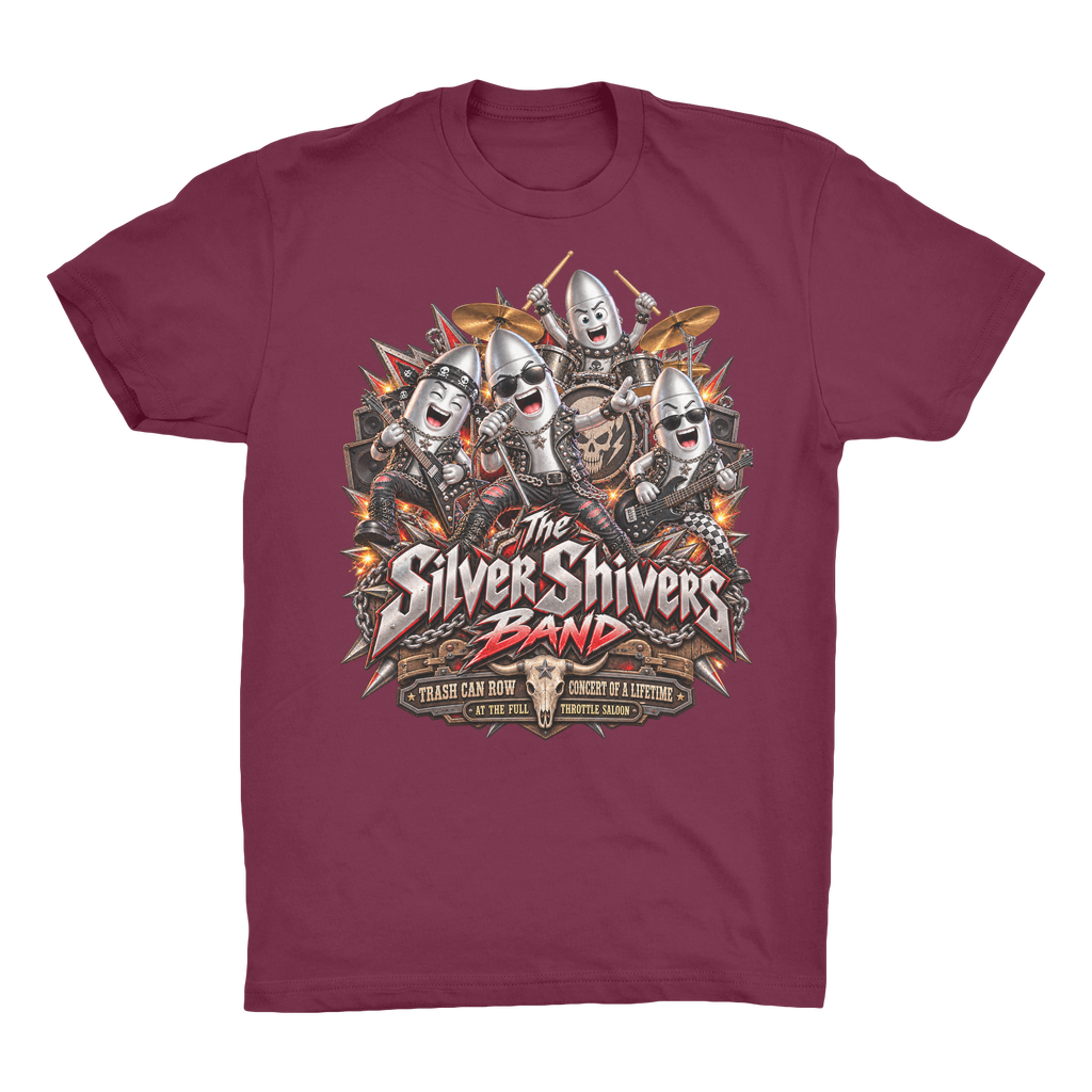 The Silver Shivers Band Organic Adult T-Shirt