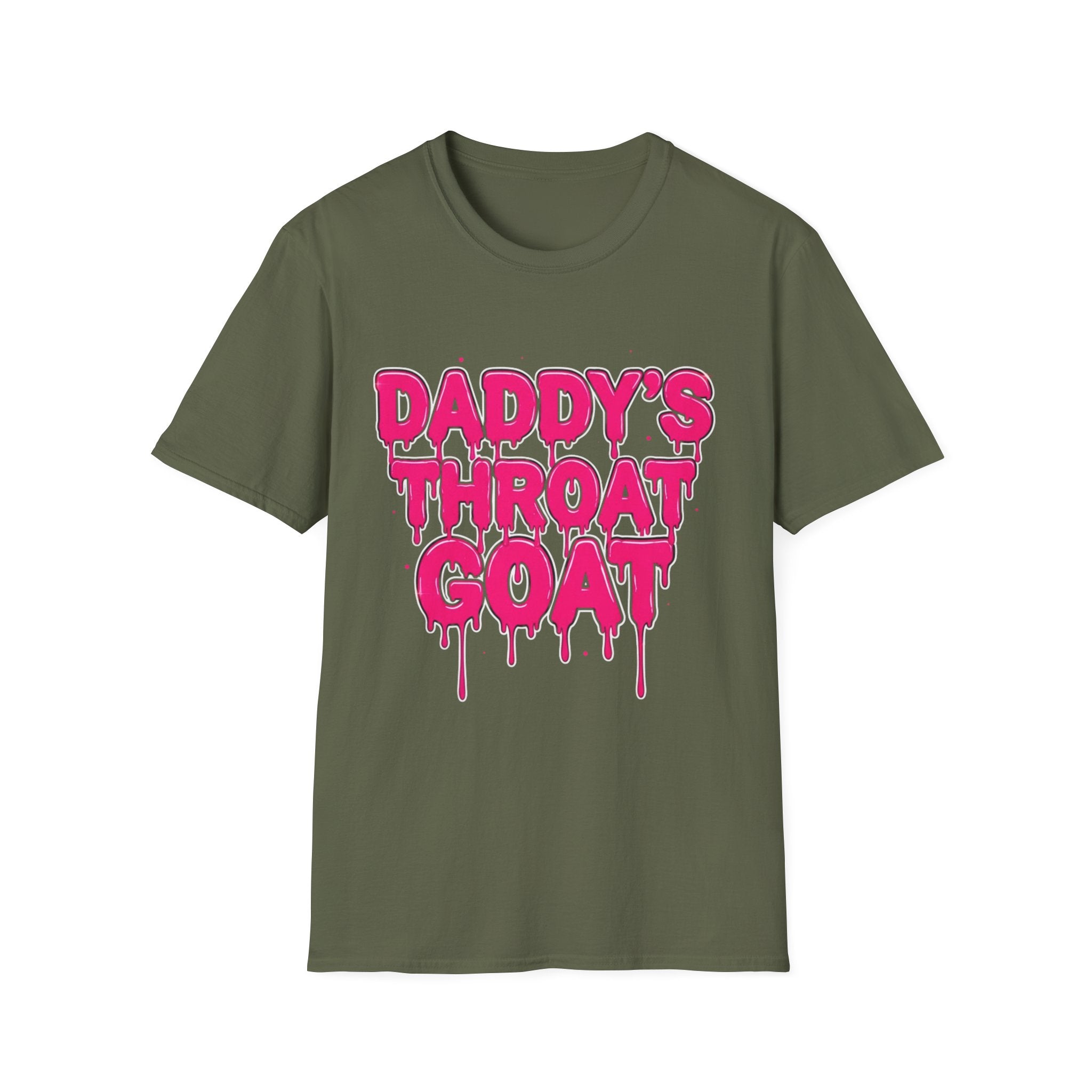 Graphic Tee — "Daddy's Throat" Drip Lettering Shirt