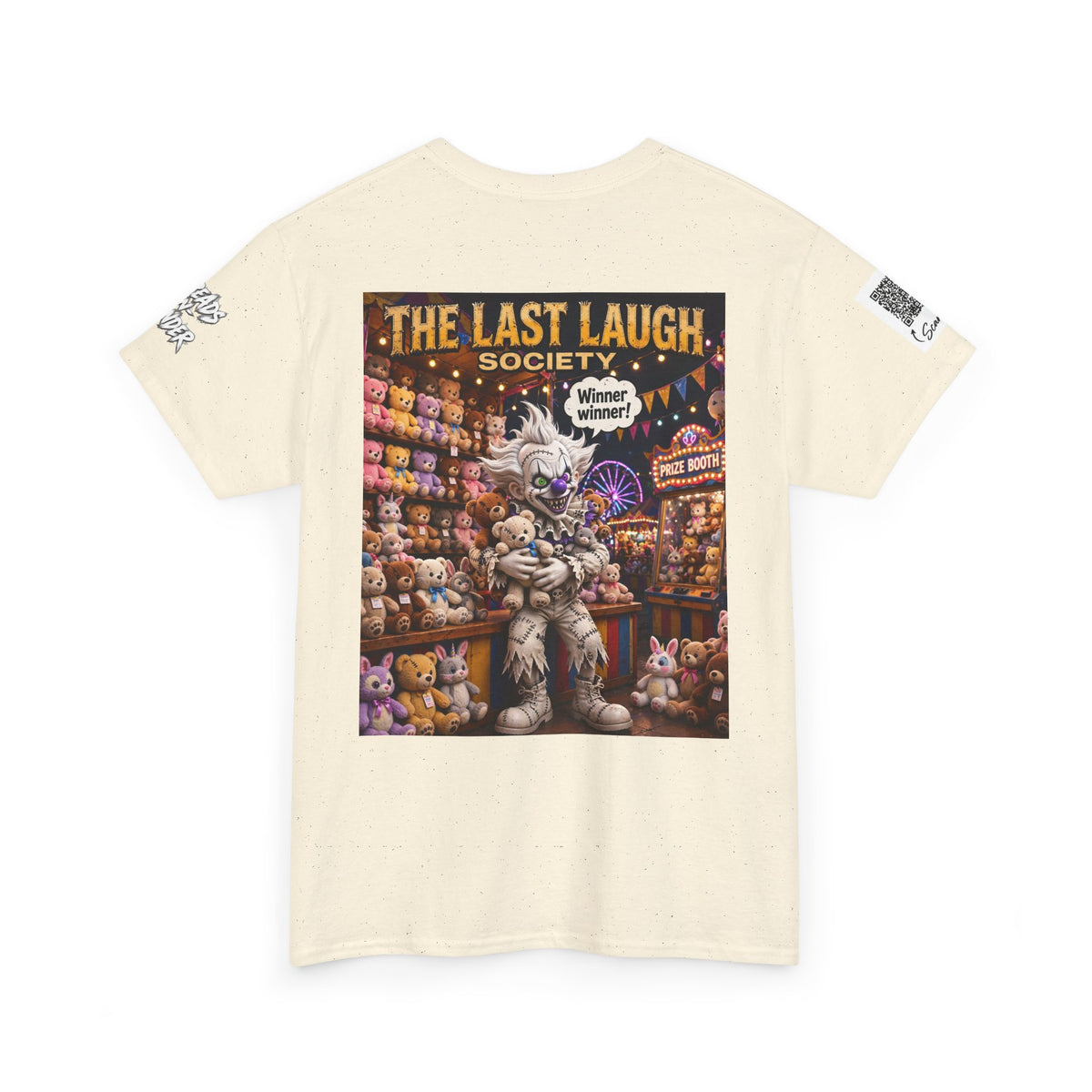 The Last Laugh Society Tee #114 — Carnival Clown Horror Graphic T-Shirt