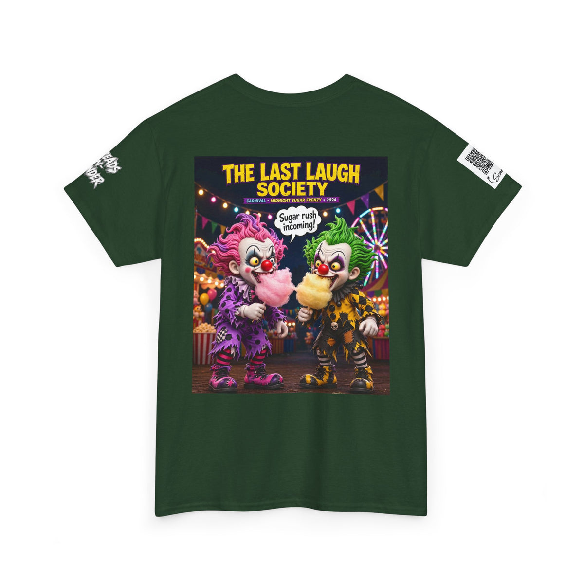 The Last Laugh Society Tee #129 — Carnival Clown Horror Graphic T-Shirt