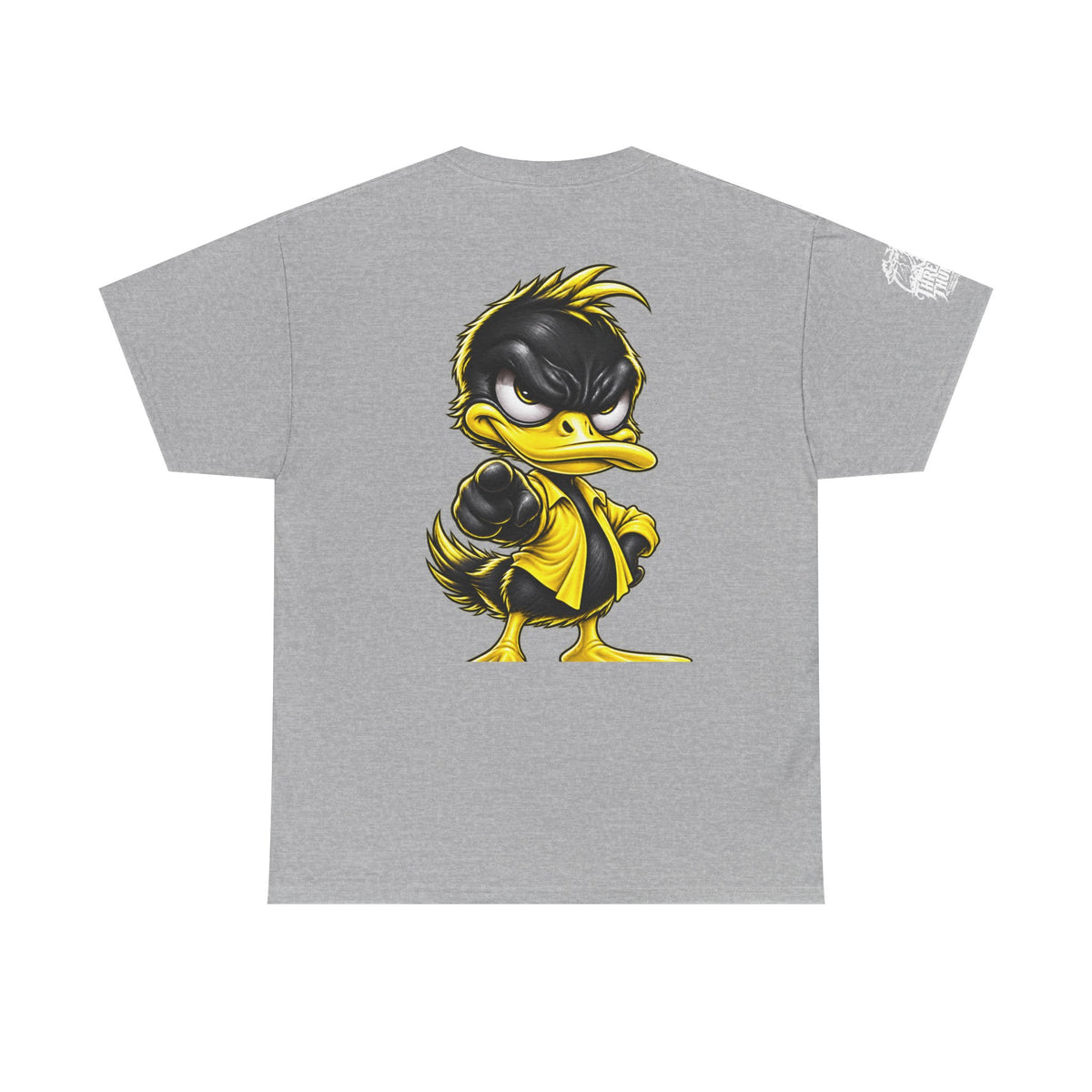 Yellow Rebel Duck Character Back Graphic Tee