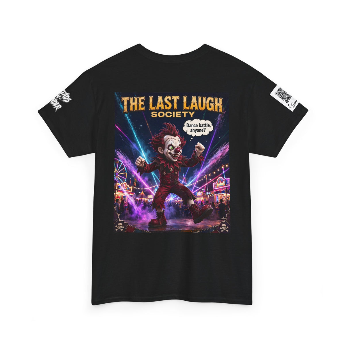 The Last Laugh Society Tee #107 — Carnival Clown Horror Graphic T-Shirt