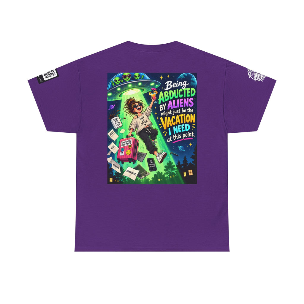 Alien Abduction Vacation — Out of Office Back Graphic Tee