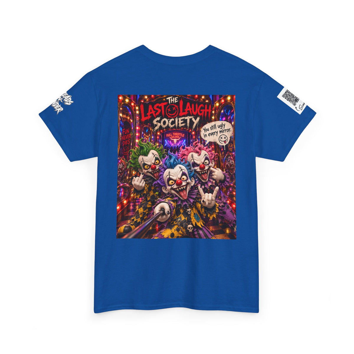 The Last Laugh Society Tee #147 — Carnival Clown Horror Graphic T-Shirt