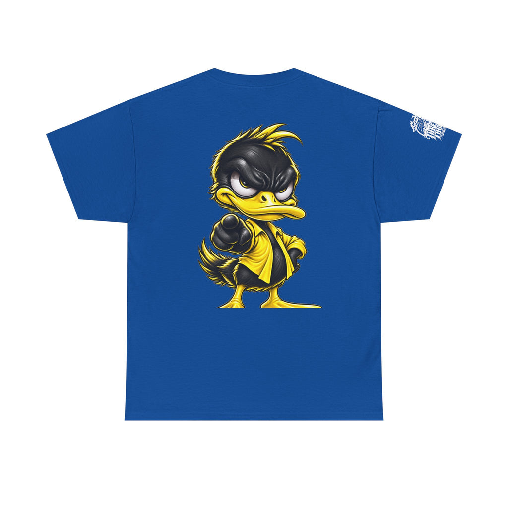 Yellow Rebel Duck Character Back Graphic Tee