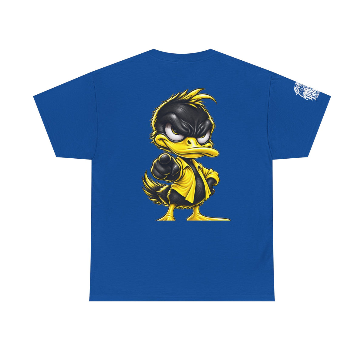 Yellow Rebel Duck Character Back Graphic Tee