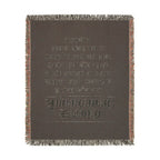 Second Amendment Woven Blanket — Rustic Constitution Quote Throw