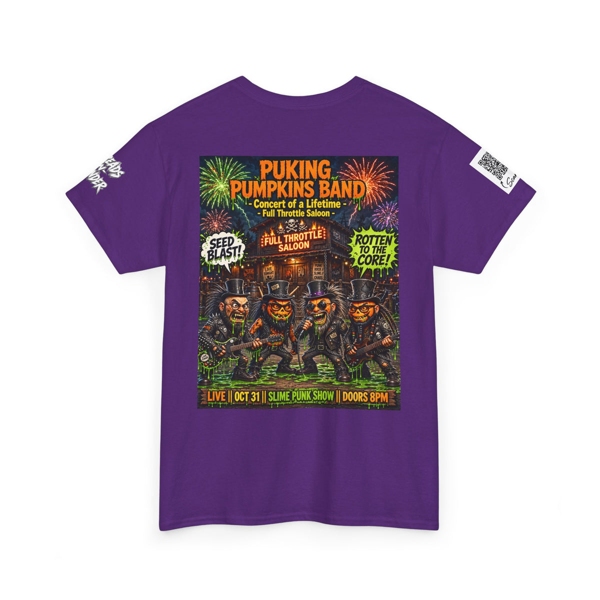 The puking Pumpkins Band #101— Concert of Life - Horror Graphic T-Shirt