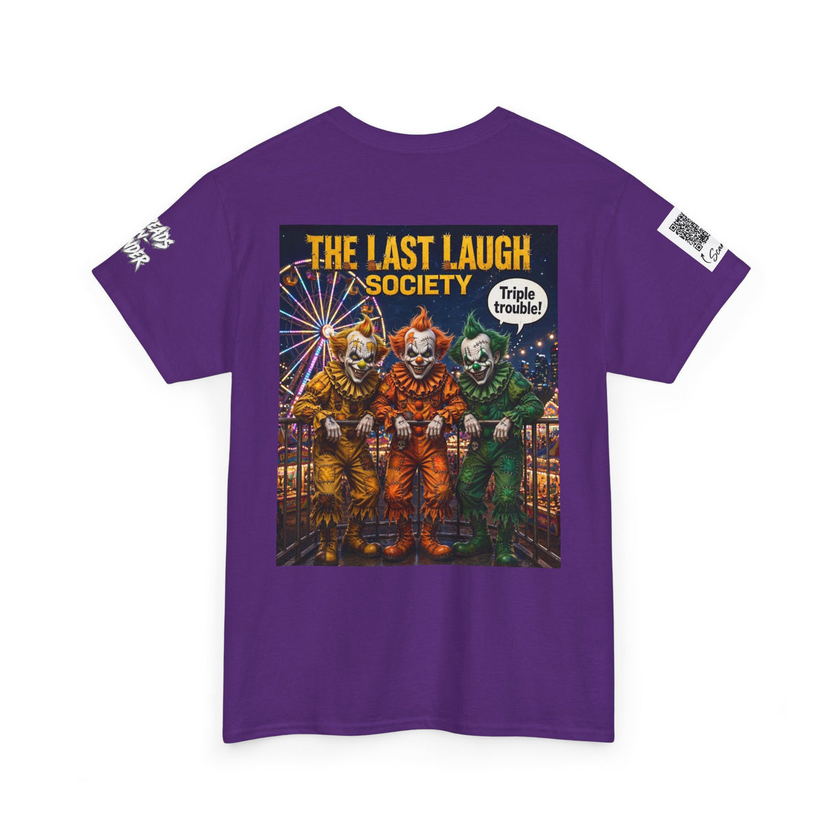 The Last Laugh Society Tee #160 — Carnival Clown Horror Graphic T-Shirt