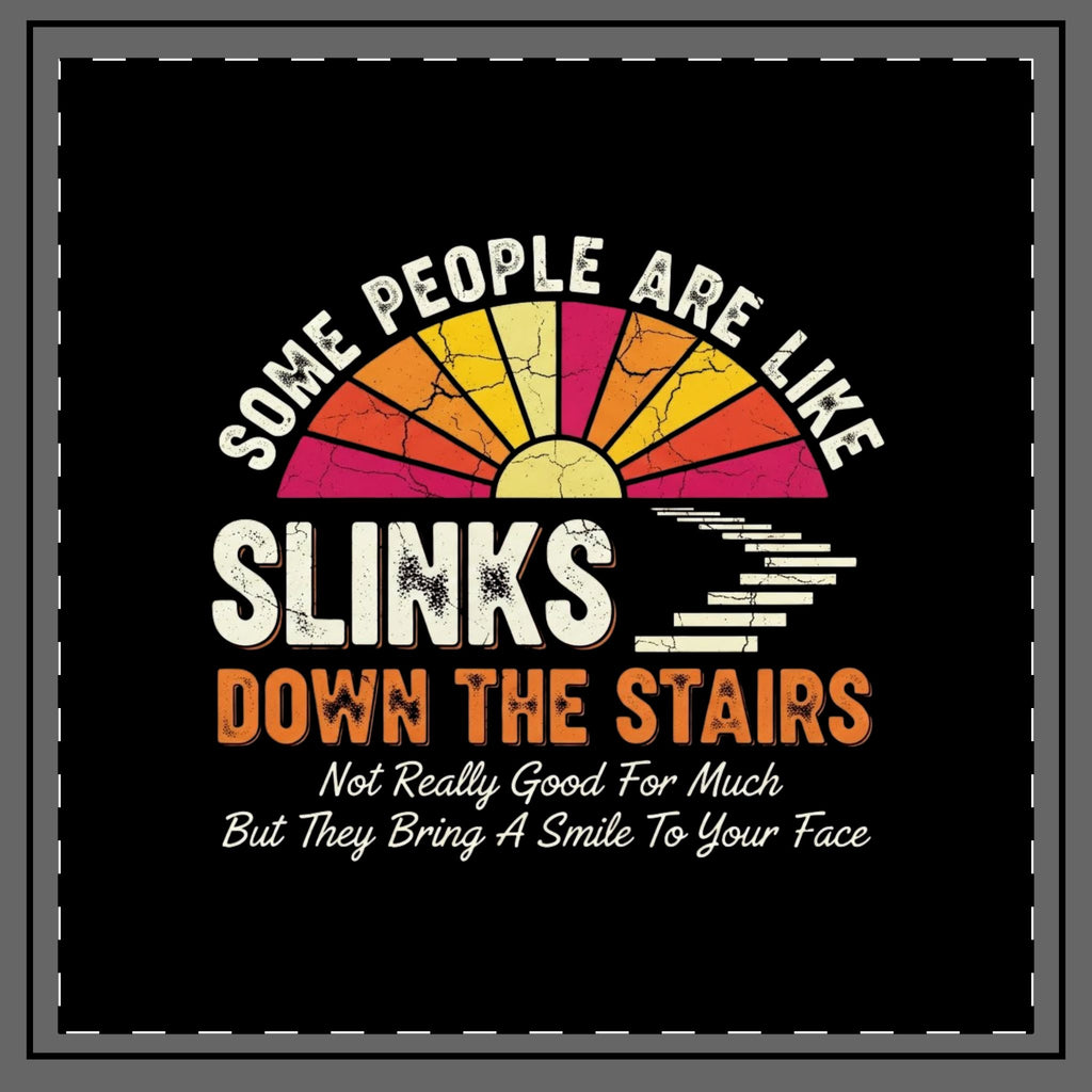 Throw Pillow — "Some People Are Like Slinks Down The Stairs" Vintage Sunset Quote Pillow
