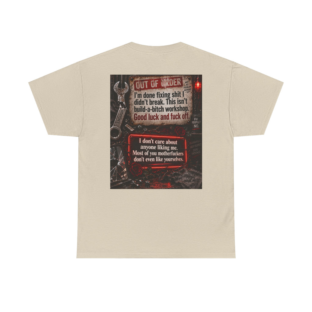 Mechanic Workshop T-Shirt — 'Out of Order' Funny Garage Repair Tee