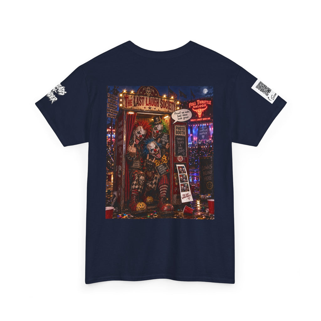 The Last Laugh Society Tee #145 — Carnival Clown Horror Graphic T-Shirt