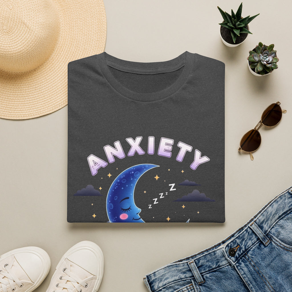 Anxiety Moon T-Shirt — 'Sleep Tight' Cute Moon & Stars Relaxation Tee