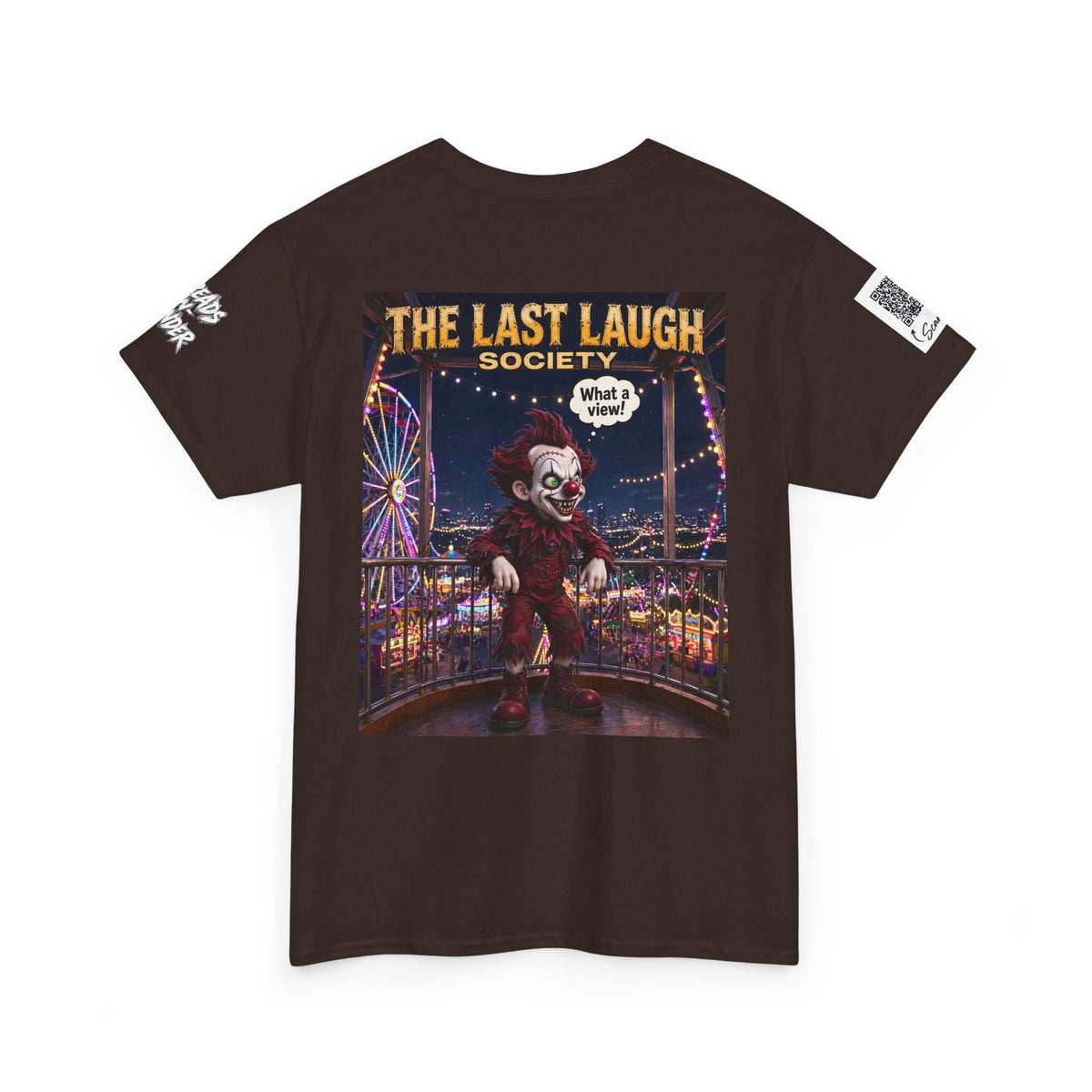 The Last Laugh Society Tee #101 — Carnival Clown Horror Graphic T-Shirt