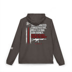 Windbreaker Jacket — '2nd Amendment: Unvaccinated Conservative' Patriotic Rifle Design