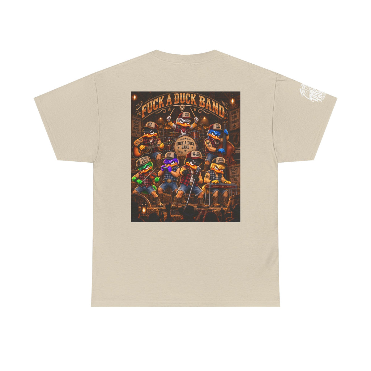 FUCK A DUCK BAND — Honky-Tonk Duck Band Back Graphic Tee